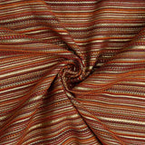 Red Alpujarra-style Lurex Stripe Brocade - Ribes y Casals