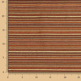 Red Alpujarra-style Lurex Stripe Brocade - Ribes y Casals