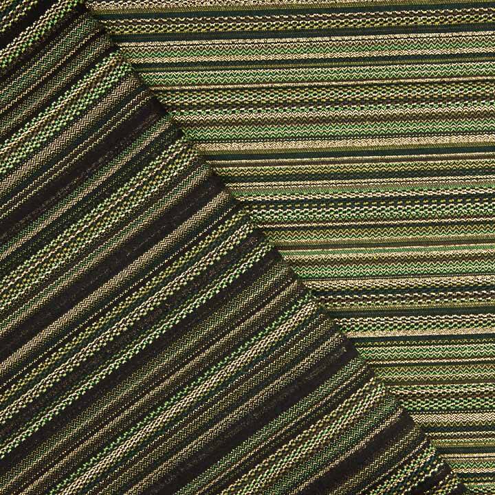Green Alpujarra-style Lurex Stripe Brocade - Ribes y Casals