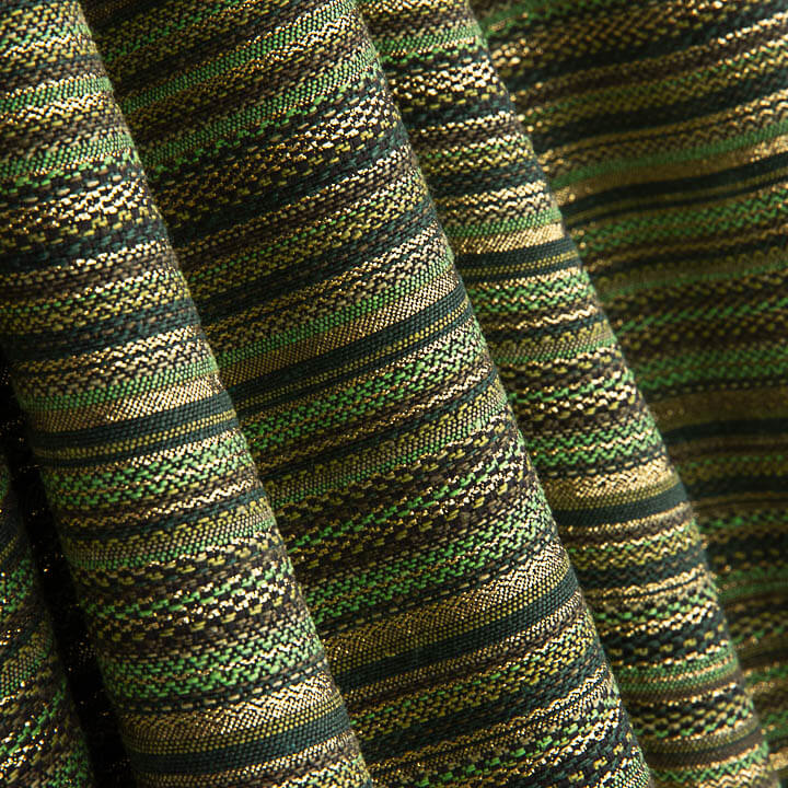 Green Alpujarra-style Lurex Stripe Brocade - Ribes y Casals