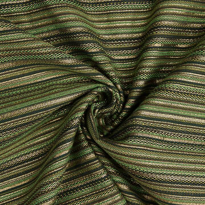 Green Alpujarra-style Lurex Stripe Brocade - Ribes y Casals