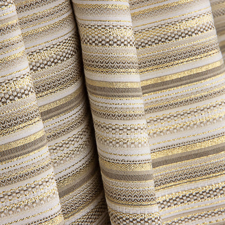 Lurex Brocade, Alpujarra Stripes, Gold and White - Ribes y Casals