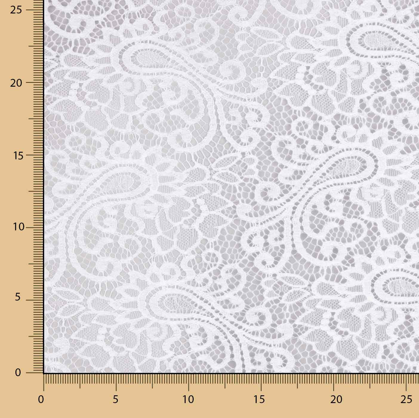 White Paisley ‘Bridal Garden’ Embroidered Lace - Ribes y Casals