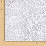 White Paisley ‘Bridal Garden’ Embroidered Lace - Ribes y Casals