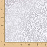 White Paisley ‘Bridal Garden’ Embroidered Lace - Ribes y Casals