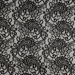 Black Paisley ‘Bridal Garden’ Embroidered Lace - Ribes y Casals