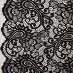 Black Paisley ‘Bridal Garden’ Embroidered Lace - Ribes y Casals