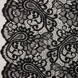 Black Paisley ‘Bridal Garden’ Embroidered Lace - Ribes y Casals