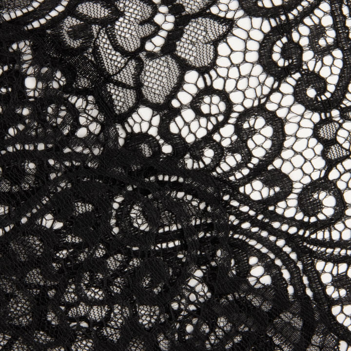 Black Paisley ‘Bridal Garden’ Embroidered Lace - Ribes y Casals