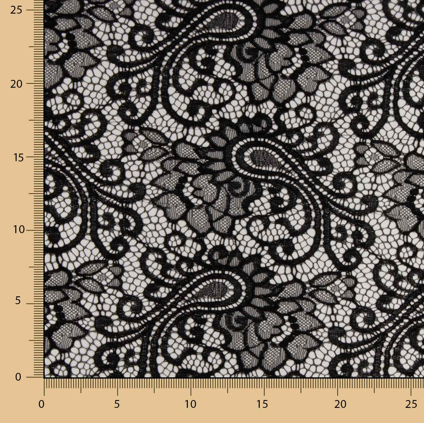 Black Paisley ‘Bridal Garden’ Embroidered Lace - Ribes y Casals