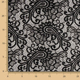Black Paisley ‘Bridal Garden’ Embroidered Lace - Ribes y Casals