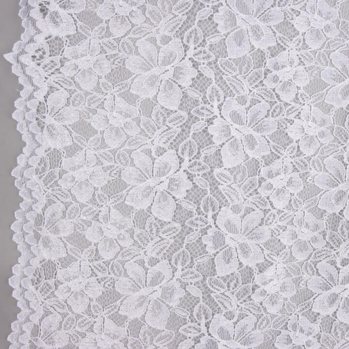 White Bridal Garden Embroidered Lace - Ribes y Casals