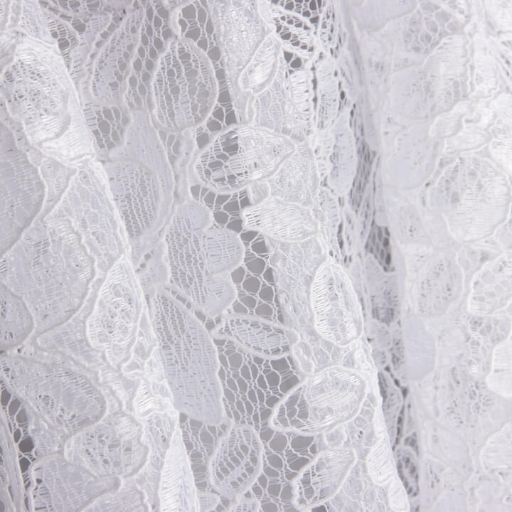 White Bridal Garden Embroidered Lace - Ribes y Casals