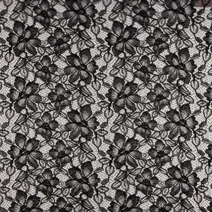 Black Embroidered Bridal Garden Lace - Ribes y Casals