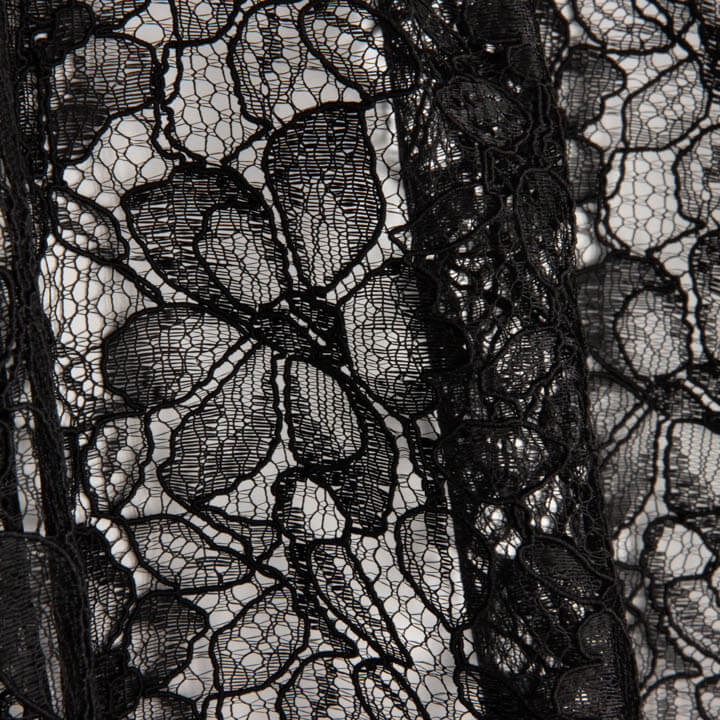 Black Embroidered Bridal Garden Lace - Ribes y Casals