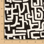 Black Abstract Print Fleece Top - Ribes y Casals