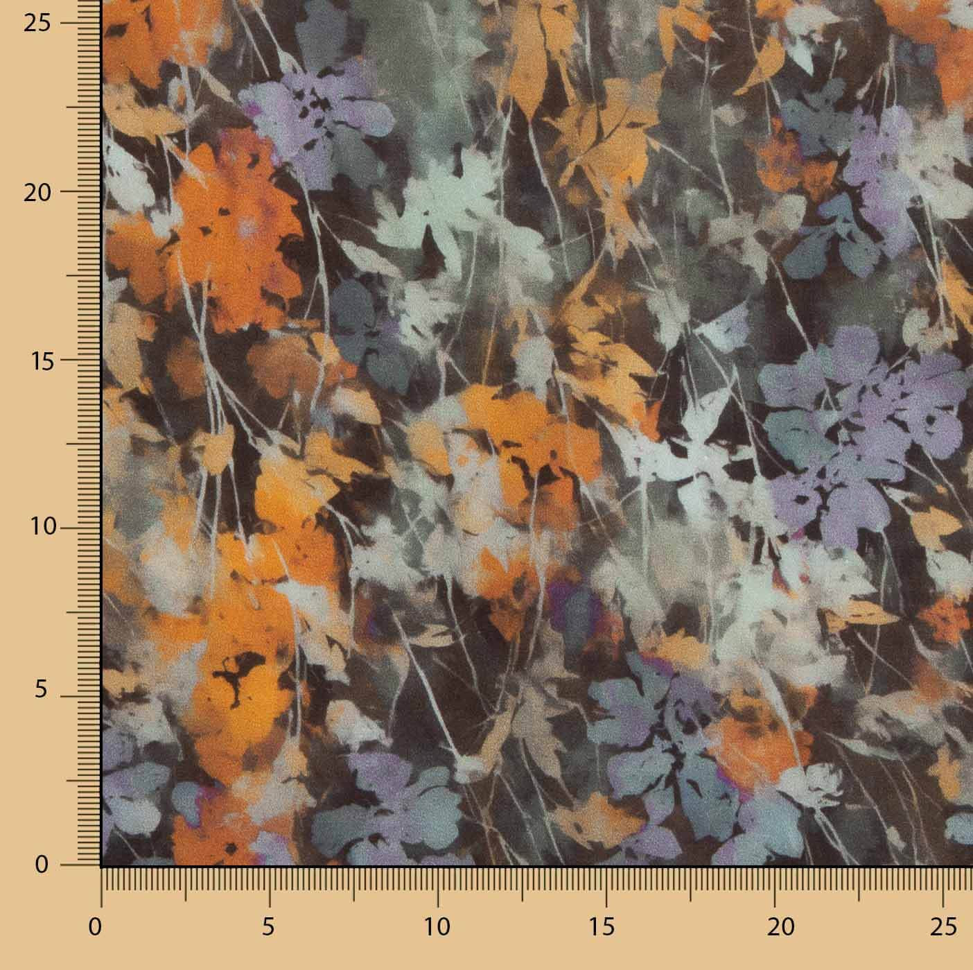 Digitally Printed Viscose Fabric Satin – Autumn - Ribes y Casals