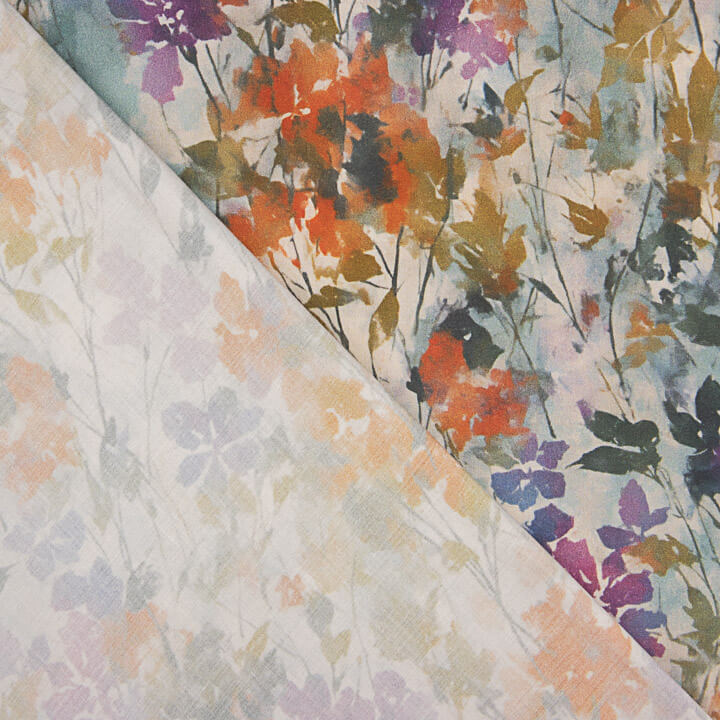 Wildflower Digital Print Viscose Satin - Ribes y Casals