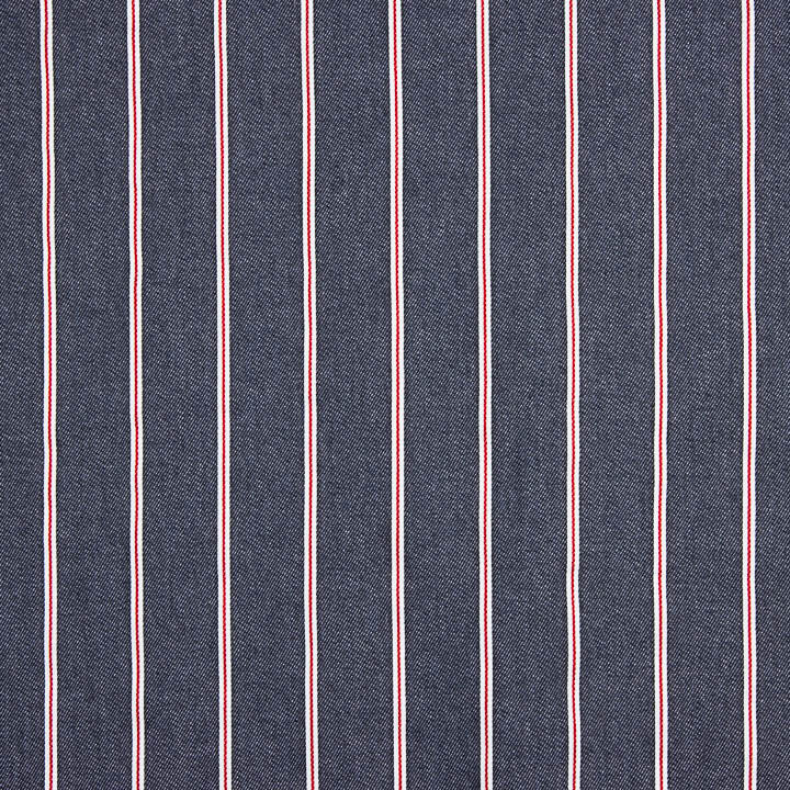 Heritage Nautical Print, Red and White Stripes Denim - Ribes y Casals