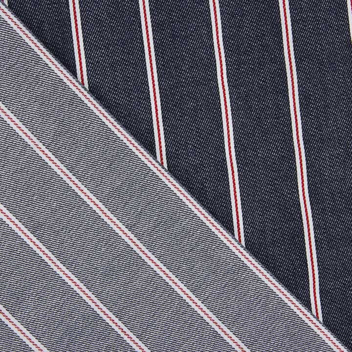Heritage Nautical Print, Red and White Stripes Denim - Ribes y Casals