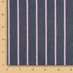 Heritage Nautical Print, Red and White Stripes Denim - Ribes y Casals