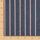 Heritage Nautical Print, Red and White Stripes Denim - Ribes y Casals