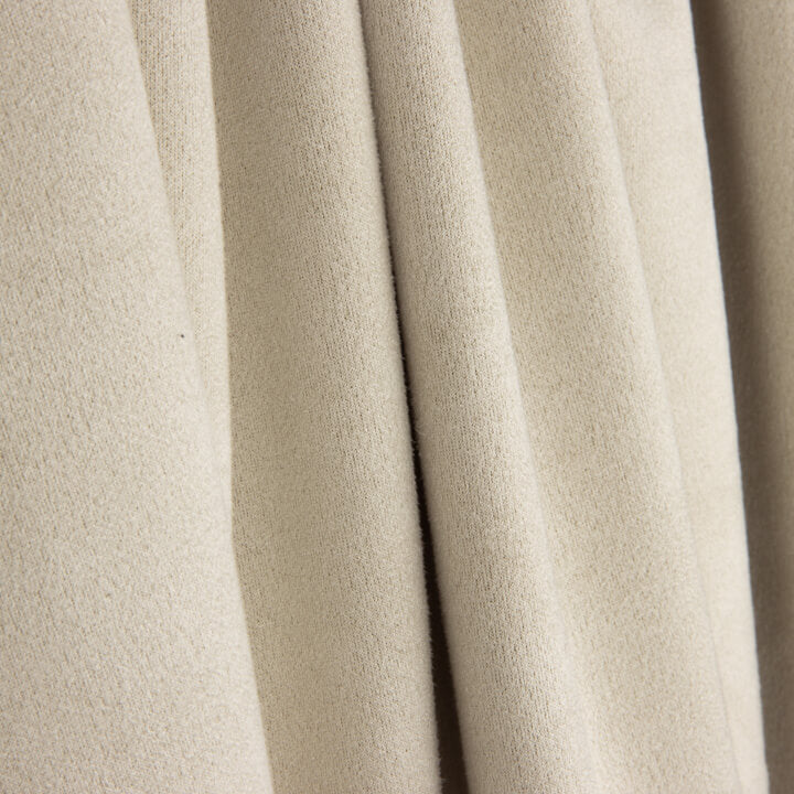 Scuba knit, faux suede velour, unbleached - Ribes y Casals