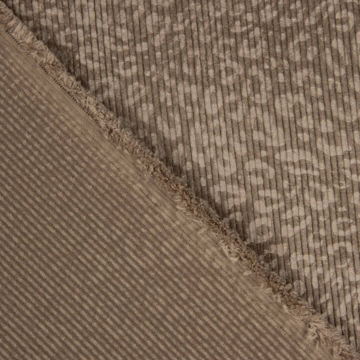 Cocoa Brown Leopard Print Corduroy - Ribes y Casals