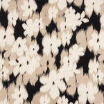 Black Floral Print Satin Viscose - Ribes y Casals