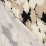 Black Floral Print Satin Viscose - Ribes y Casals