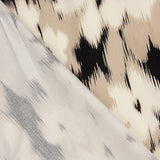 Black Floral Print Satin Viscose - Ribes y Casals