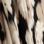Black Floral Print Satin Viscose - Ribes y Casals