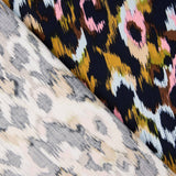 Pink Animal Print Satin Viscose Fabric - Ribes y Casals