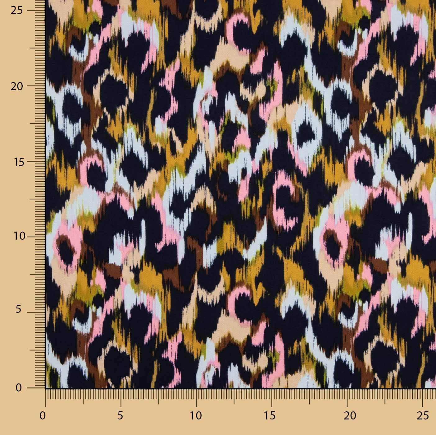 Pink Animal Print Satin Viscose Fabric - Ribes y Casals