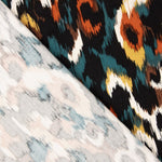 Animal Print Satin Viscose Fabric in Brick Red - Ribes y Casals