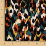 Animal Print Satin Viscose Fabric in Brick Red - Ribes y Casals