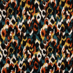 Animal Print Satin Viscose Fabric in Brick Red - Ribes y Casals