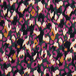 Purple Abstract Animal Print Viscose Crepe - Ribes y Casals