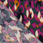 Purple Abstract Animal Print Viscose Crepe - Ribes y Casals