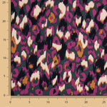 Purple Abstract Animal Print Viscose Crepe - Ribes y Casals