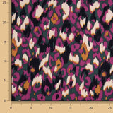 Purple Abstract Animal Print Viscose Crepe - Ribes y Casals