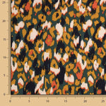 Abstract Animal Print Crepe – Petrole - Ribes y Casals