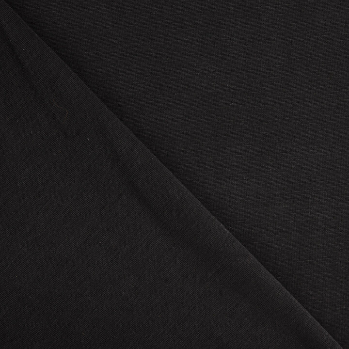 Black Stone-Washed Plain Viscose - Ribes y Casals