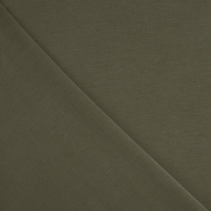 Stone-washed khaki green viscose plain knit - Ribes y Casals