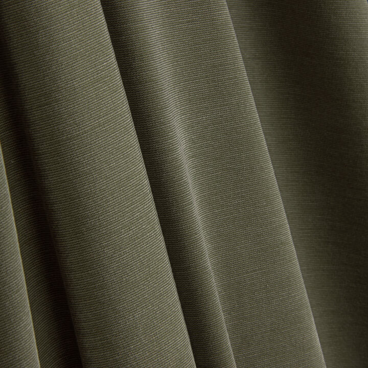 Stone-washed khaki green viscose plain knit - Ribes y Casals