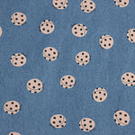 Indigo-dyed denim with ladybird print - Ribes y Casals