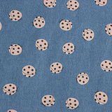 Indigo-dyed denim with ladybird print - Ribes y Casals