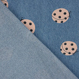 Indigo-dyed denim with ladybird print - Ribes y Casals