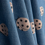 Indigo-dyed denim with ladybird print - Ribes y Casals