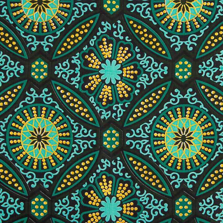 Ethnic Lurex Wax in Turquoise Green – Gold - Ribes y Casals